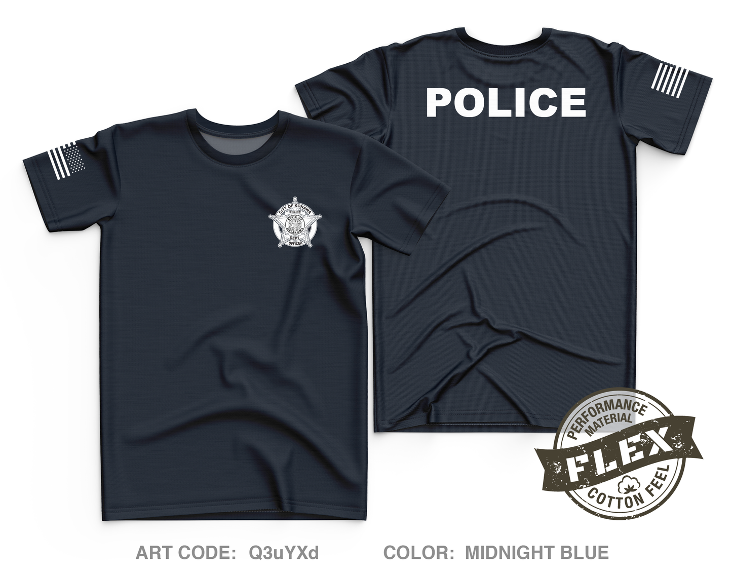 Konawa police department Core Men's SS Flex Performance Tee - Q3uYXd