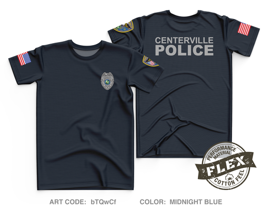 Centerville Police Department Core Men's SS Flex Performance Tee - bTQwCf