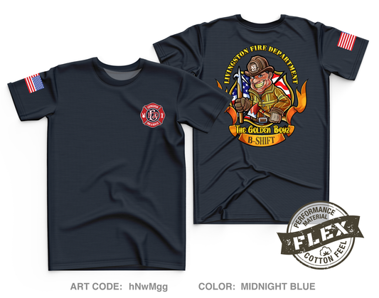 Livingston Fire Department B-Shift Core Men's SS Flex Performance Tee - hNwMgg