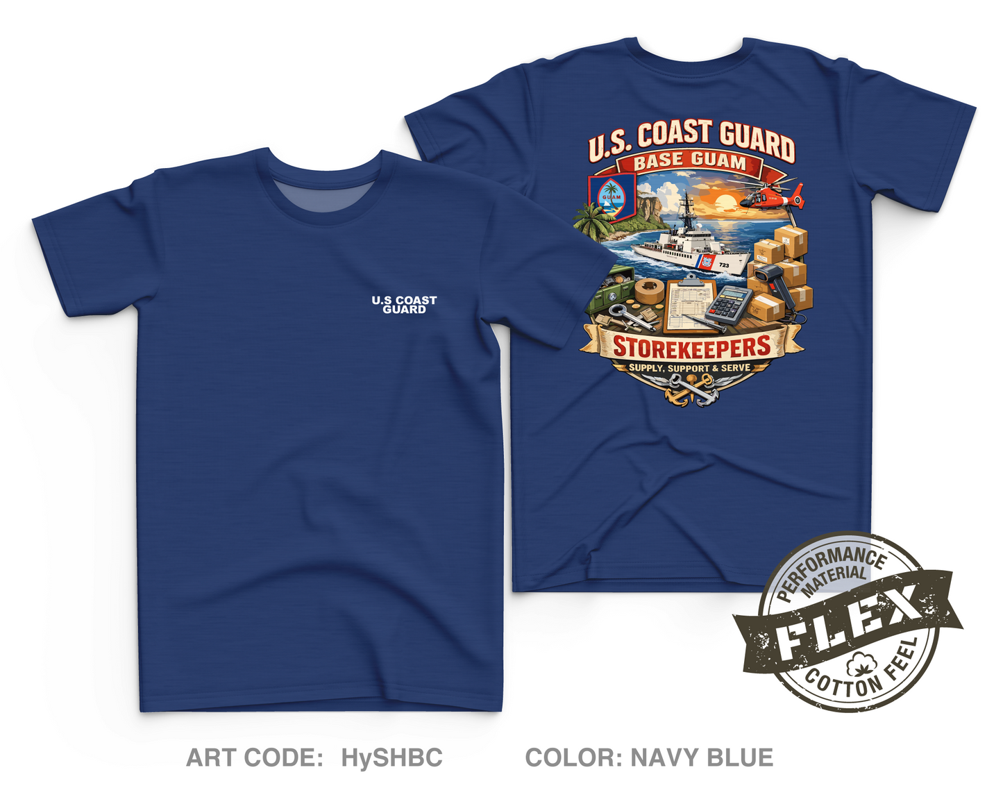 Base Guam/Storekeepers Core Men's SS Flex Performance Tee - HySHBC
