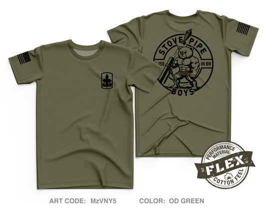 1-158 IN BN HHC Mortar Platoon Core Men's SS Flex Performance Tee - MzVNY5