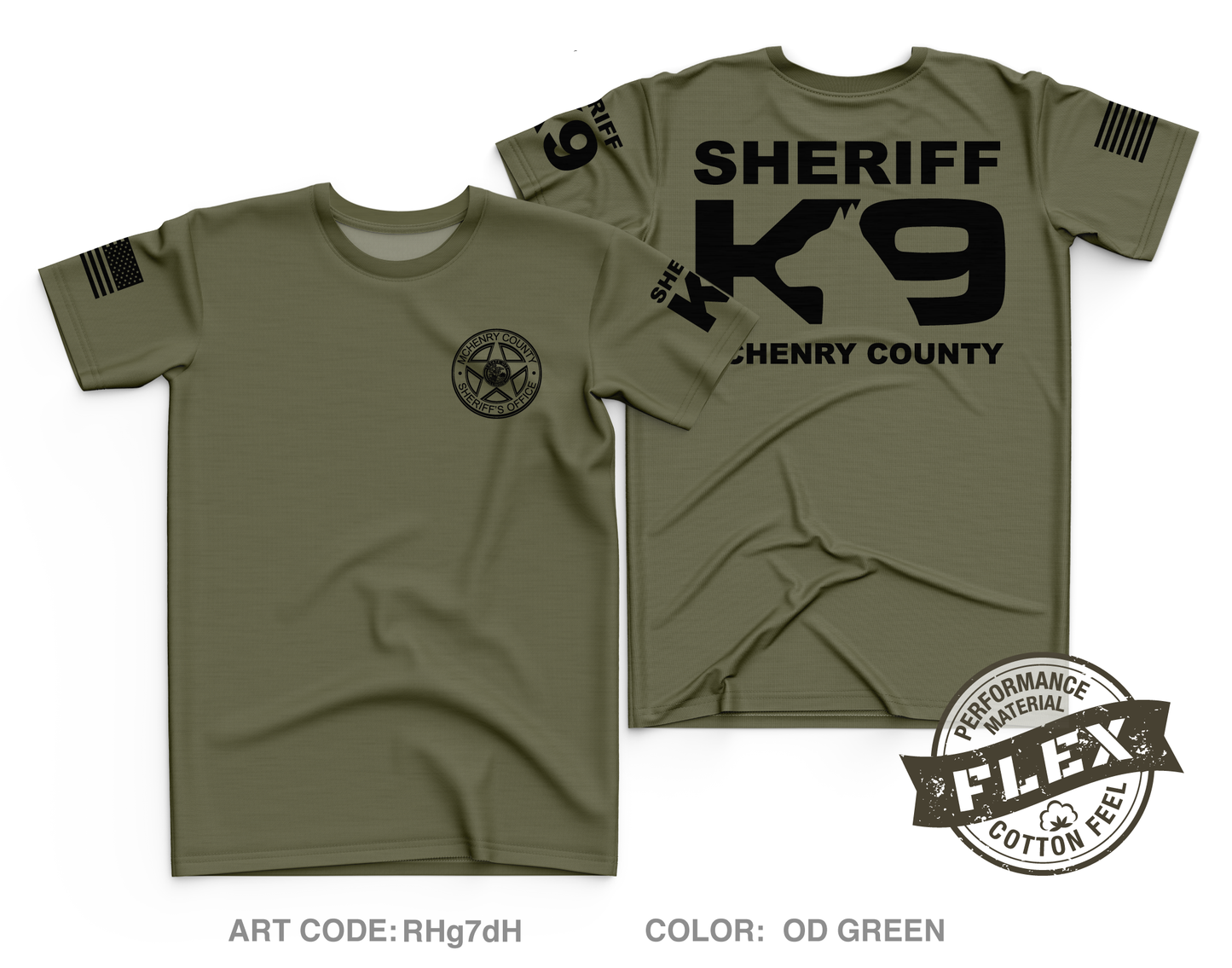 MCSO K-9 Unit Core Men's SS Flex Performance Tee - RHg7dH