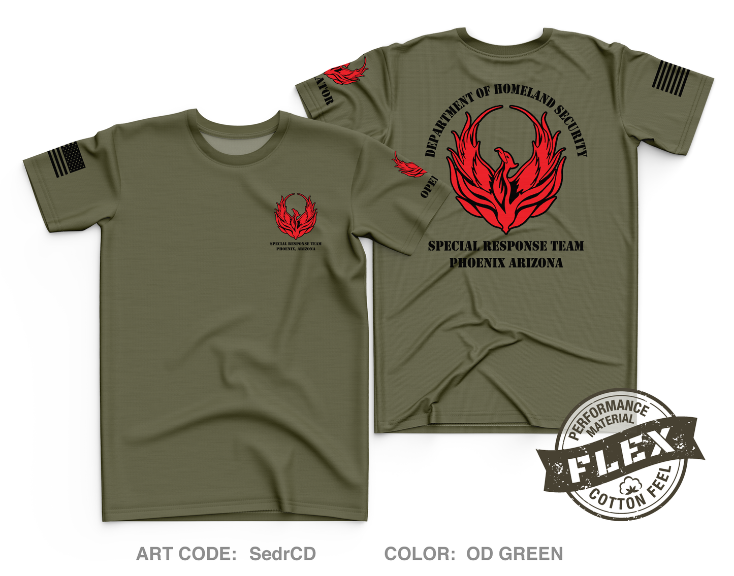 Phoenix Arizona Special Response Team Core Men's SS Flex Performance Tee - SedrCD