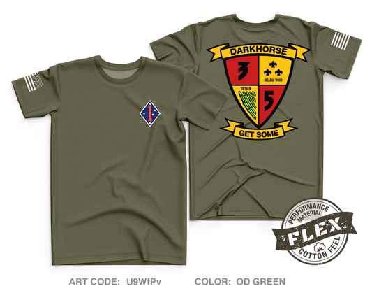 3rd Battalion 5th Marine Regiment Core Men's SS Flex Performance Tee - U9WfPv