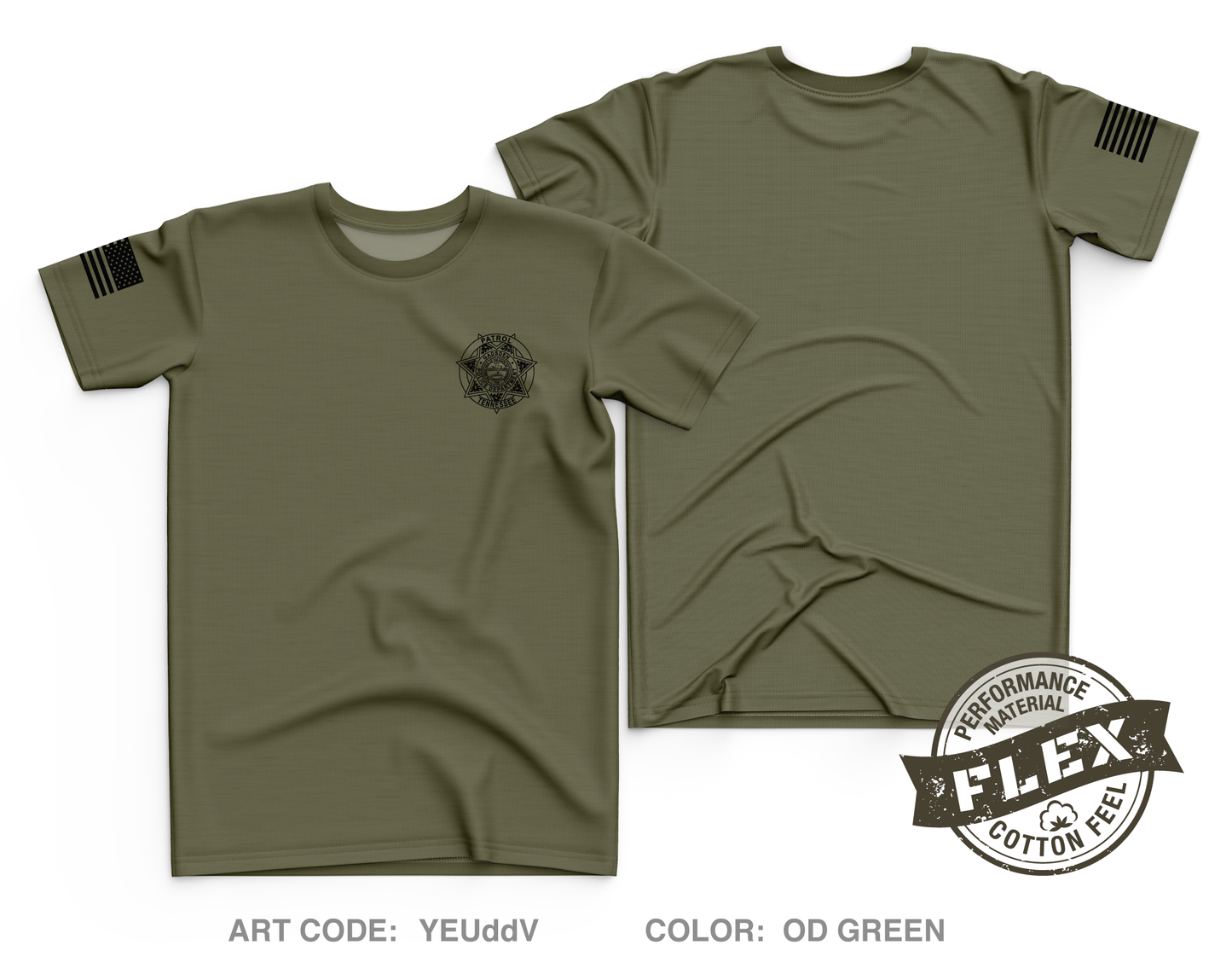 Gadsden Police Core Men's SS Flex Performance Tee - YEUddV