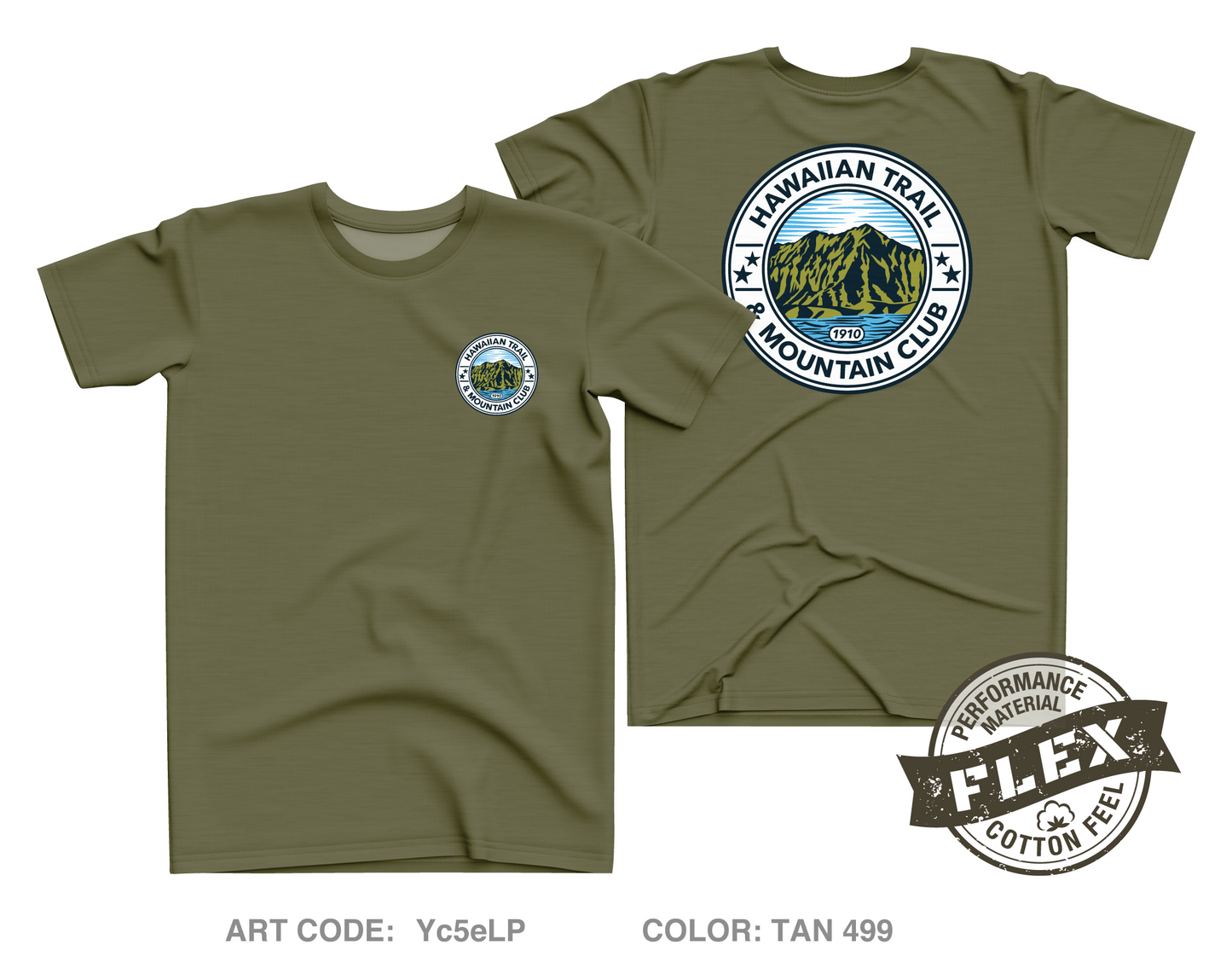 Hawaiian Trail and Mountain Club (HTMC) Core Men's SS Flex Performance Tee - Yc5eLP