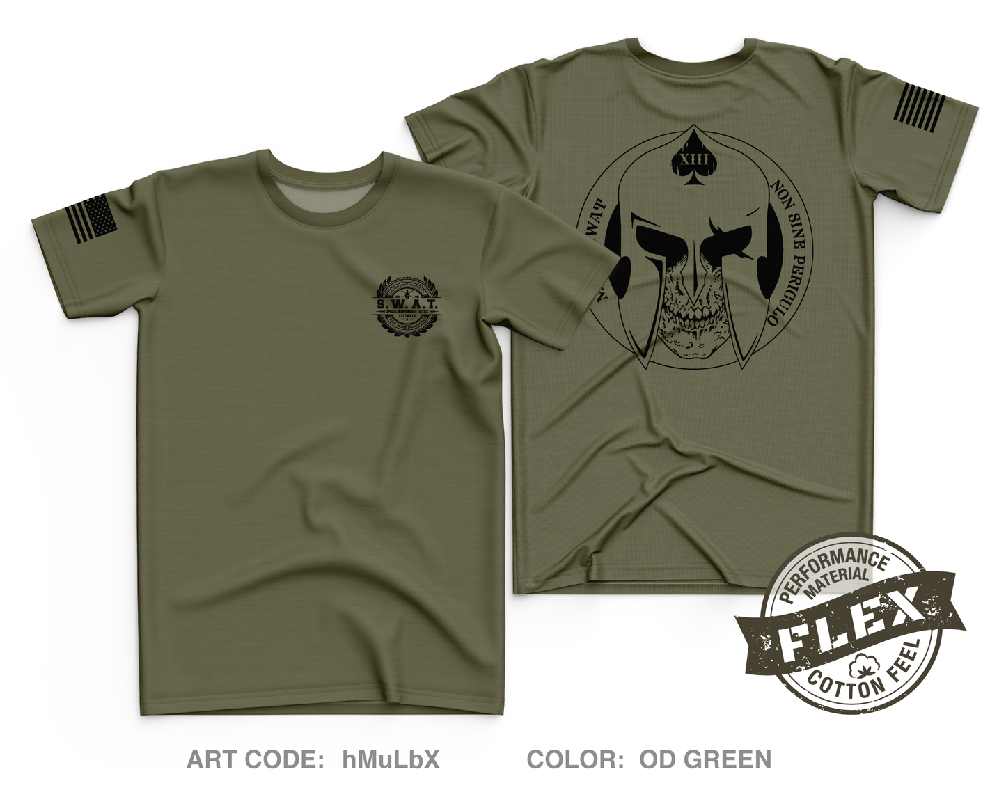 MCSO SWAT Fundraising Collection Core Men's SS Flex Performance Tee - hMuLbX