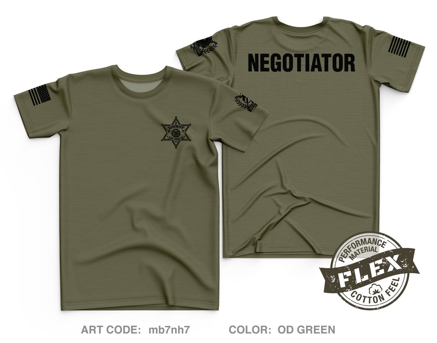 San Juan County Crisis Negotiations Team Core Men's SS Flex Performance Tee - mb7nh7