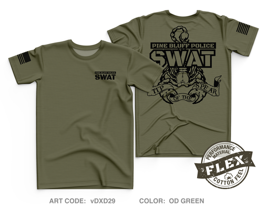 Pine Bluff Police SWAT Core Men's SS Flex Performance Tee - vDXD29