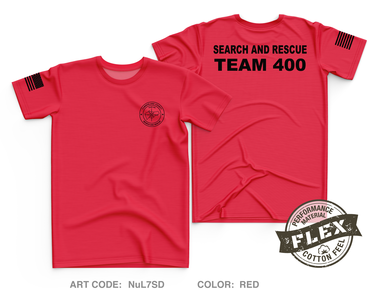 CUMBERLAND COUNTY SEARCH AND RESCUE Core Men's SS Flex Performance Tee - NuL7SD