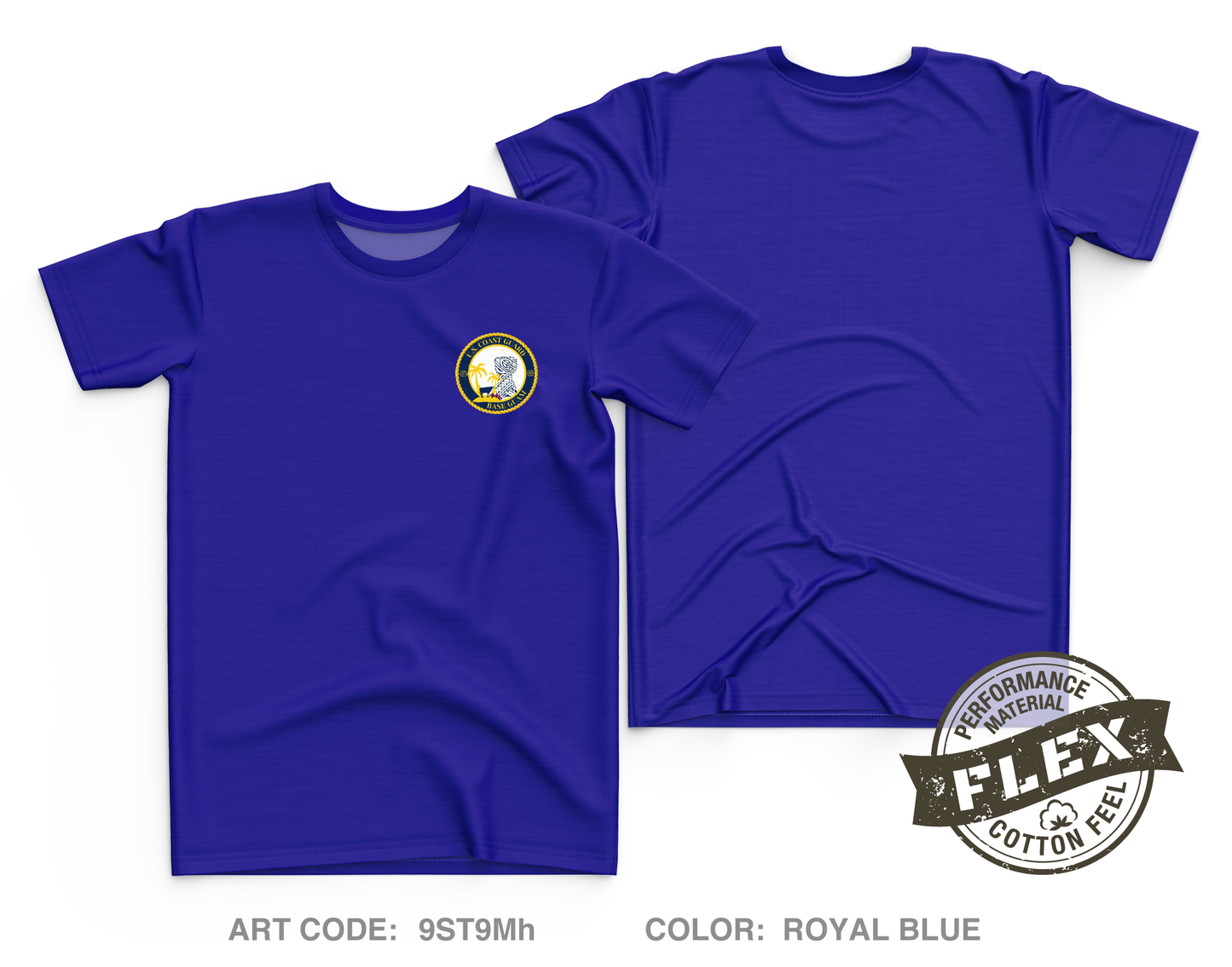 USCG Base Guam Core Men's SS Flex Performance Tee - 9ST9Mh