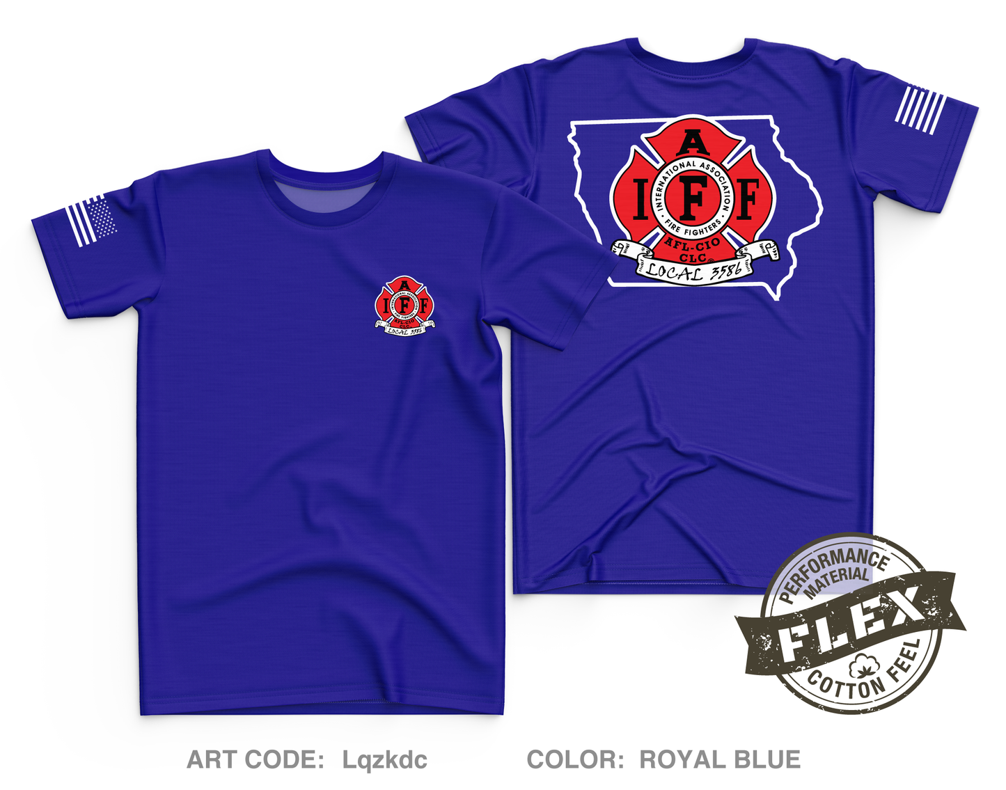 IAFF Local 3586 Core Men's SS Flex Performance Tee - Lqzkdc