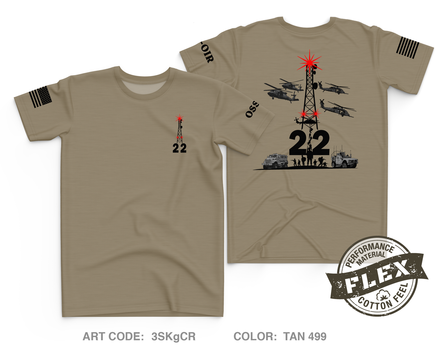 Tower 22 Core Men's SS Flex Performance Tee - 3SKgCR