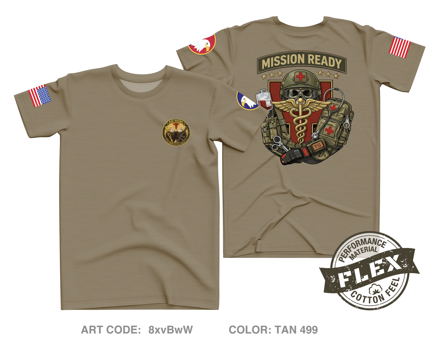 Army Reserve Medical Management Center Core Men's SS Flex Performance Tee - 8xvBwW