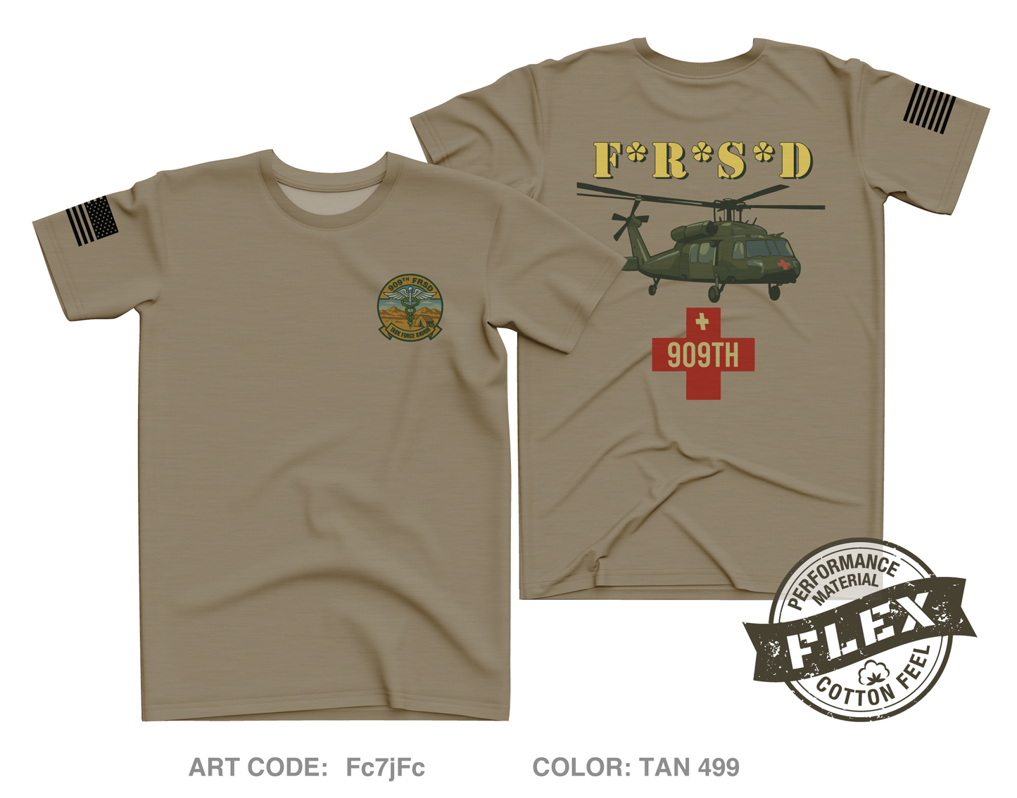 909th FRSD Core Men's SS Flex Performance Tee - Fc7jFc