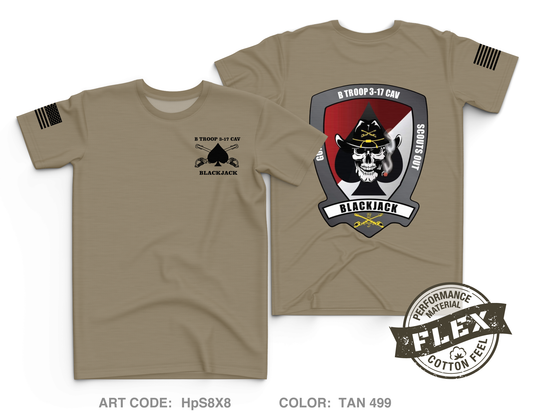 Bravo Troop, 3-17 ACS, 3CAB Core Men's SS Flex Performance Tee - HpS8X8