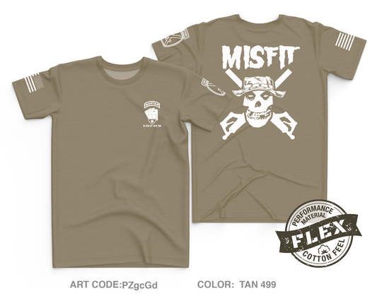 Misfit MTRS, D Co, 2-22 IN Core Men's SS Flex Performance Tee - PZgcGd