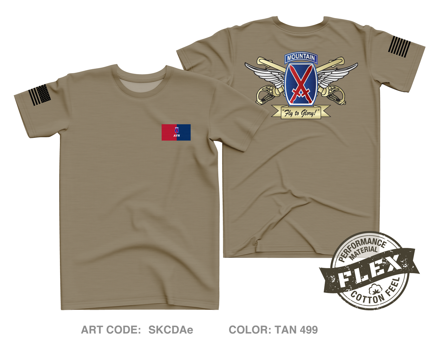 10th Combat Aviation Brigade Fundraising Collection Core Men's SS Flex Performance Tee - SKCDAe