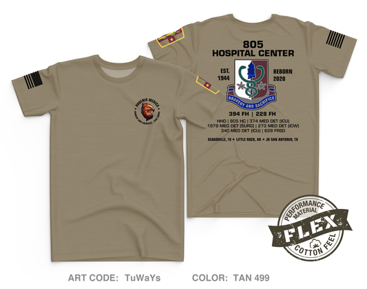 805TH Hospital Center Core Men's SS Flex Performance Tee - TuWaYs