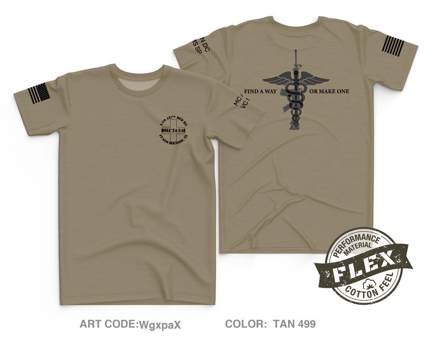 A Co, 187th Med BN, 32nd Med BDE Core Men's SS Flex Performance Tee - WgxpaX