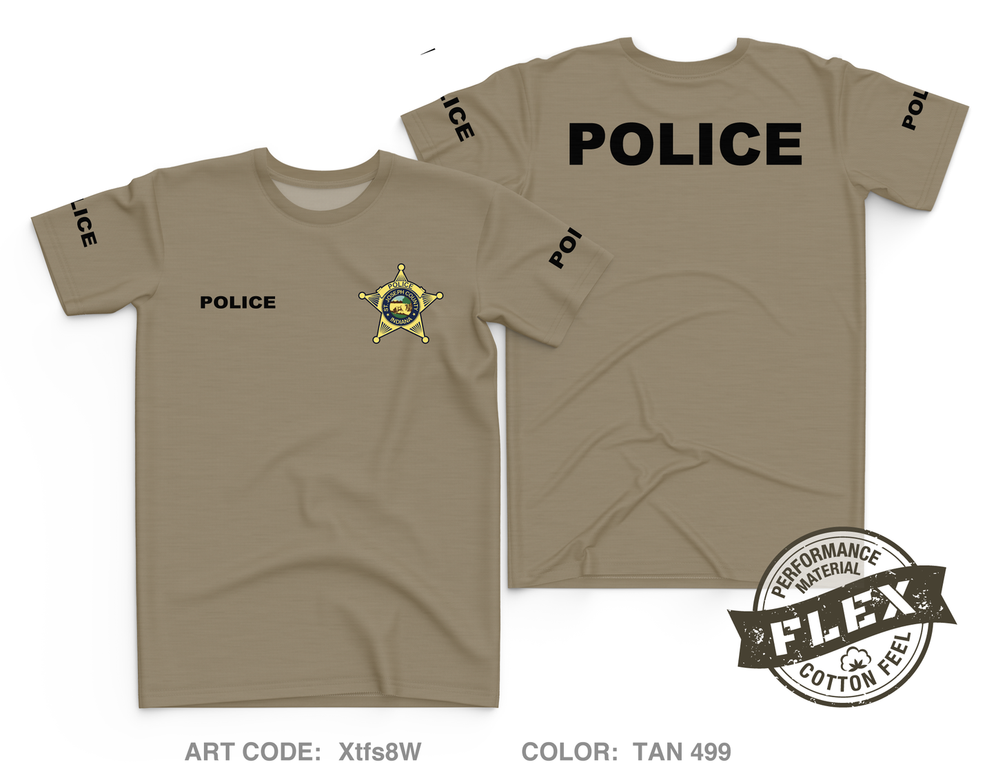St. Joseph County Police Department Core Men's SS Flex Performance Tee - Xtfs8W