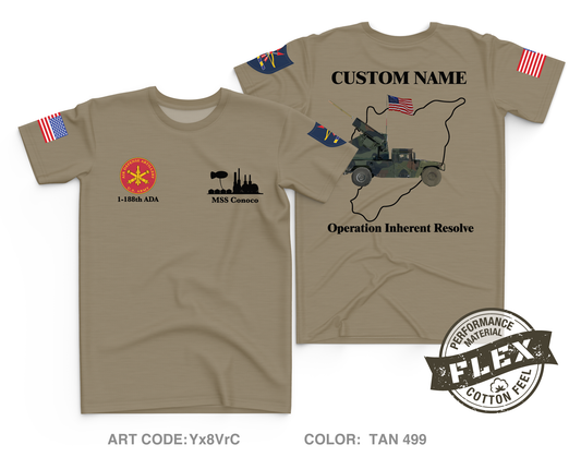 CUSTOM 1-188th ADA Core Men's SS Flex Performance Tee - Yx8VrC