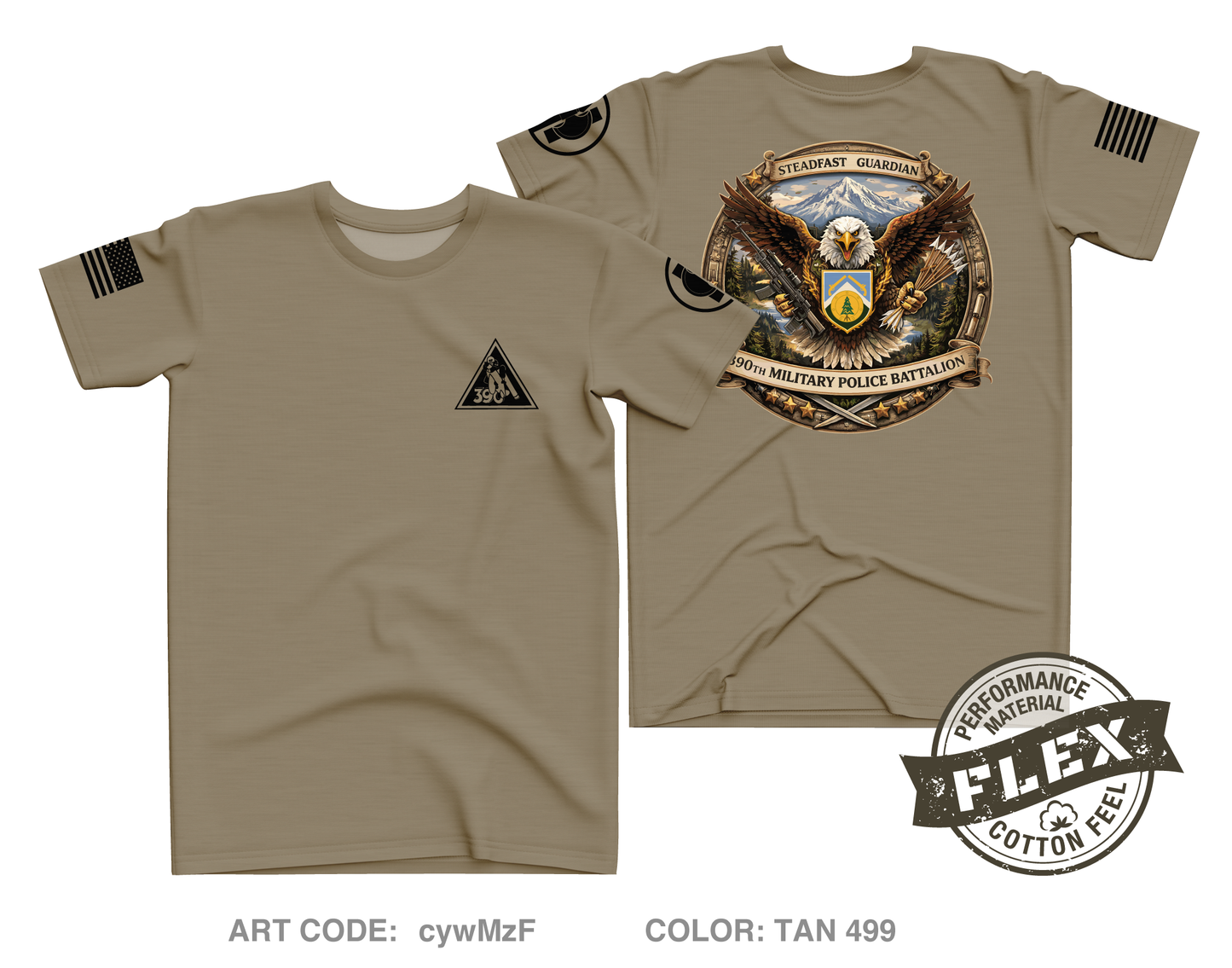 390th MP BN HHD Core Men's SS Flex Performance Tee - cywMzF
