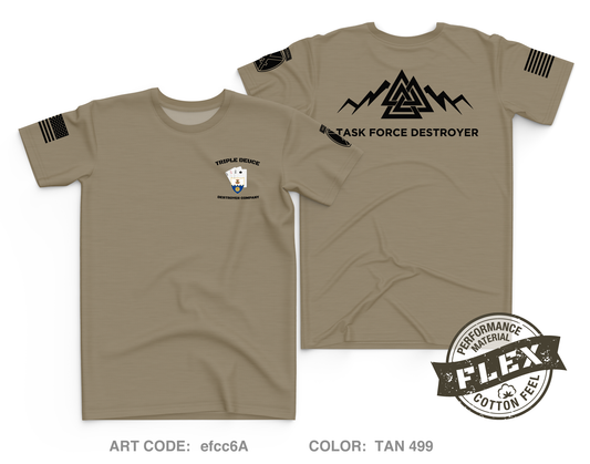 2-22 Destroyer Company Store 1 Core Men's SS Flex Performance Tee - efcc6A