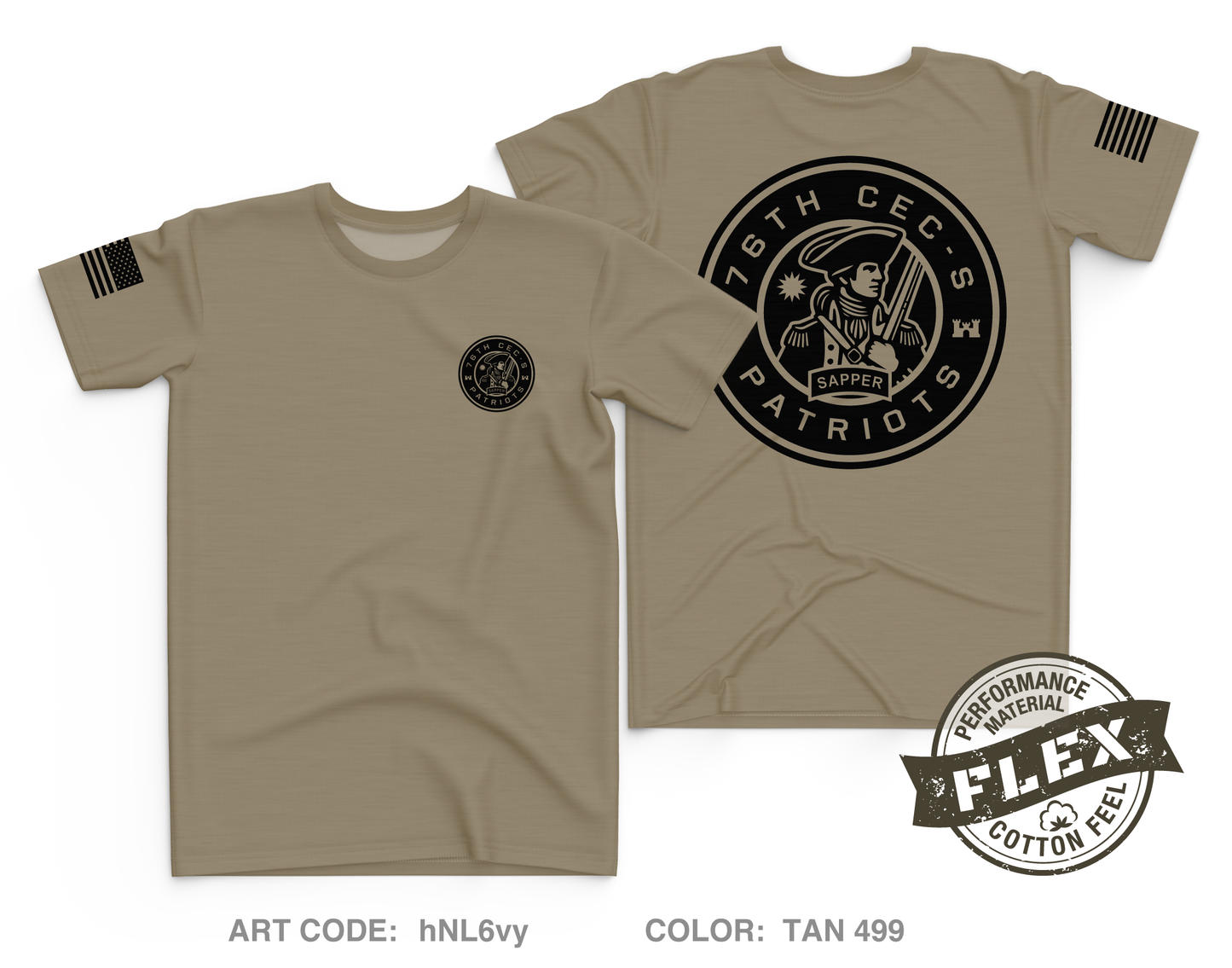 76th CEC-S Patriots Core Men's SS Flex Performance Tee - hNL6vy