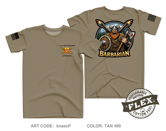 Barbarian Battery, 2-77 FA Core Men's SS Flex Performance Tee - knascP