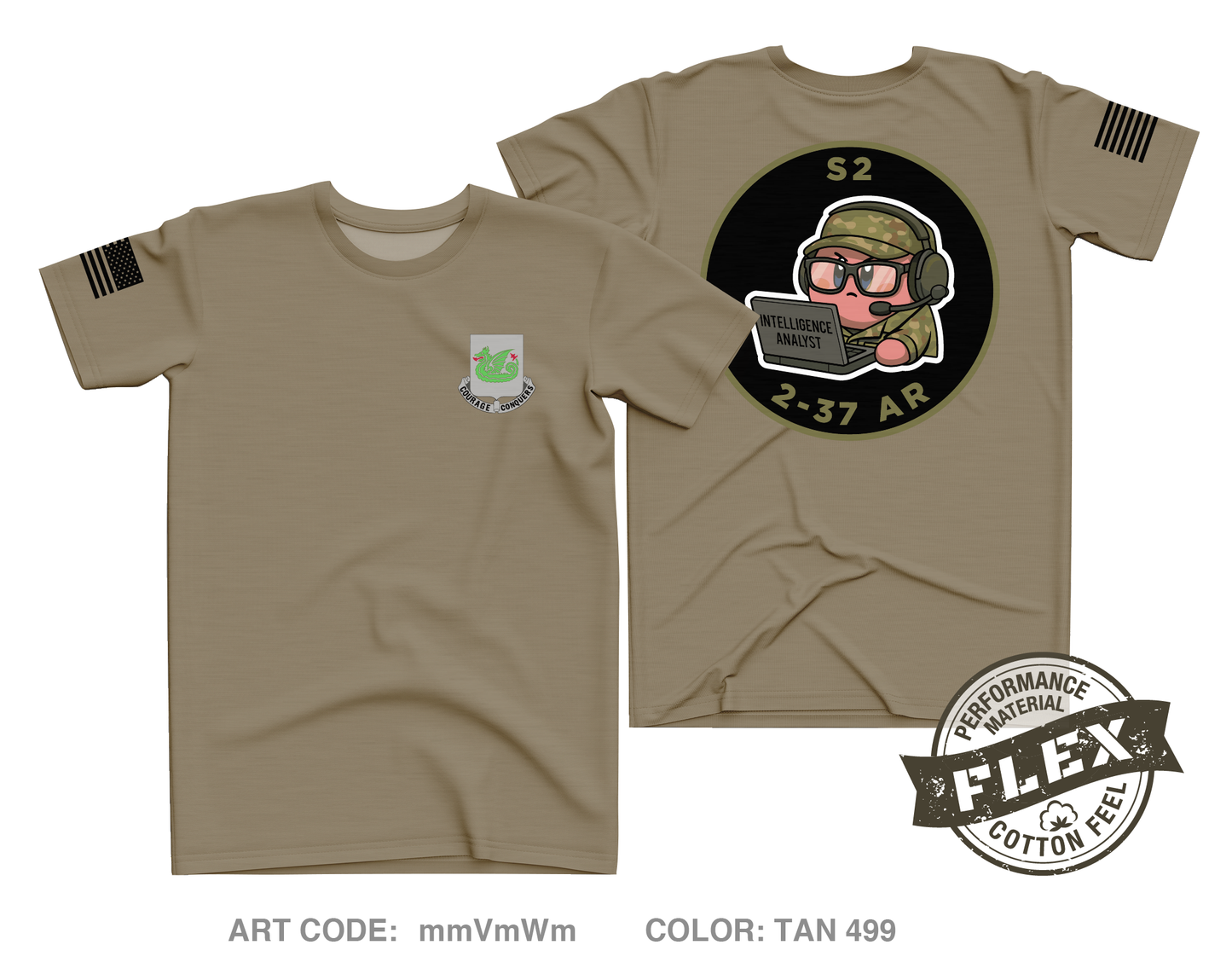 2-37AR Core Men's SS Flex Performance Tee - mmVmWm