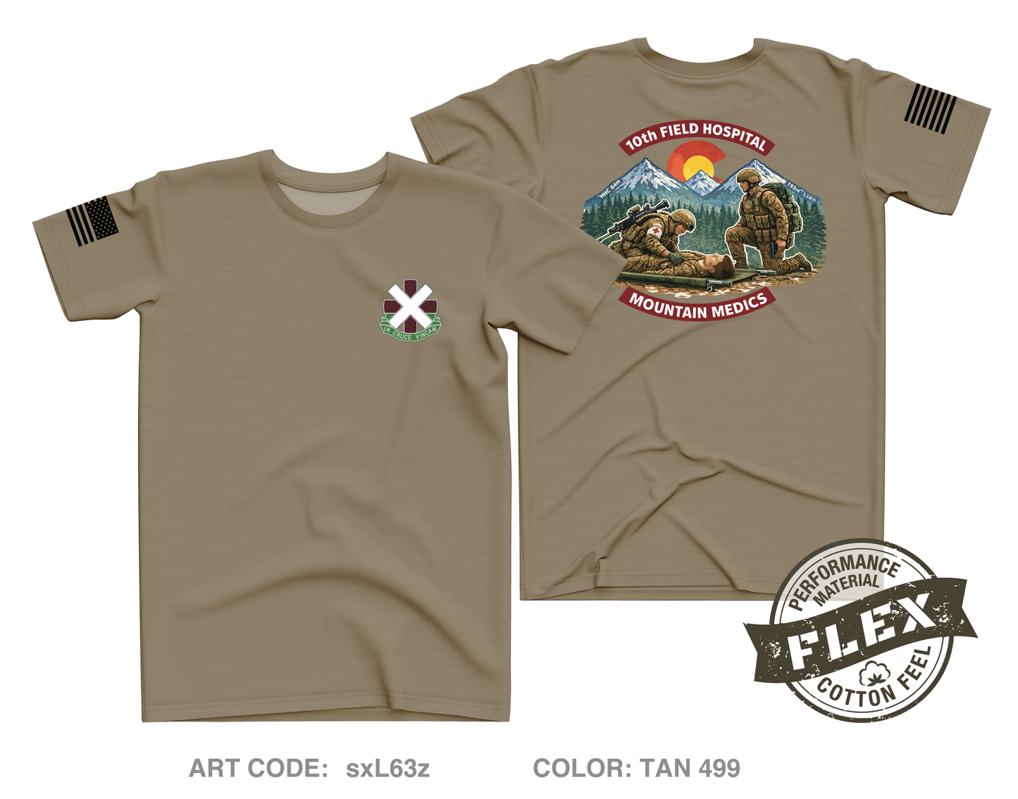 10th Field Hospital Store 1 Core Men's SS Flex Performance Tee - sxL63z