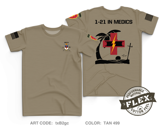 1-21 IN 25TH ID Medical Platoon Core Men's SS Flex Performance Tee - txB2gc