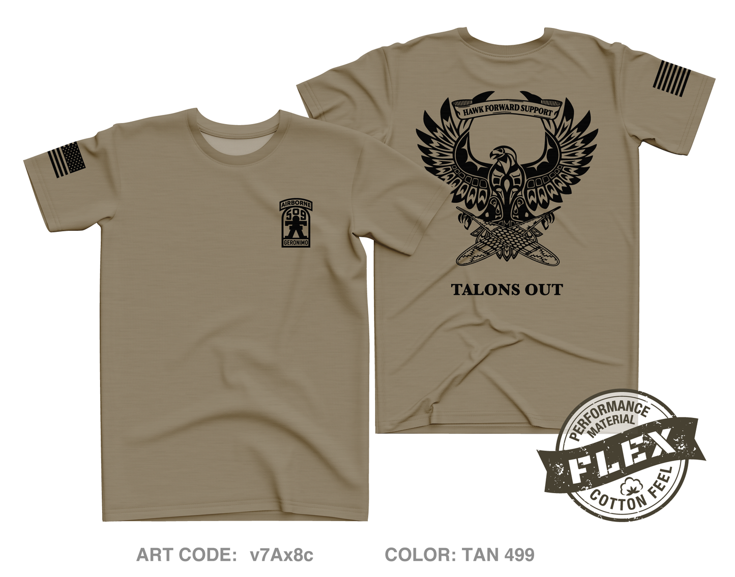 Hawk 3-509th ABN IN Core Men's SS Flex Performance Tee - v7Ax8c