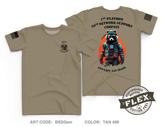 1st Platoon, 26th Network Support Company Core Men's SS Flex Performance Tee - BSDQwn