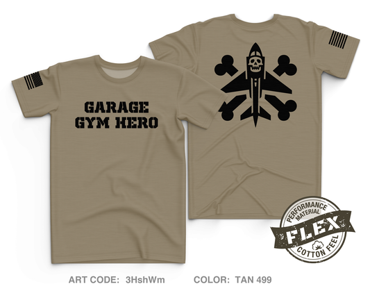 Garage Gym Hero Core Men's SS Flex Performance Tee - 3HshWm