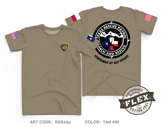 Texas Rescue Patrol SAR team Core Men's SS Flex Performance Tee - RXS4Ap