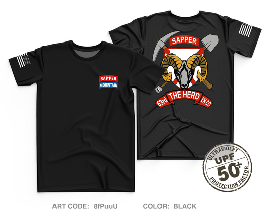 63D Combat Engineer Company - Infantry Core Men's UPF 50+ Performance SS Tee - 8fPuuU