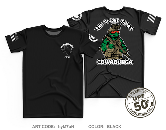 The Colony Police Department SWAT Core Men's UPF 50+ Performance SS Tee - hyM7uN