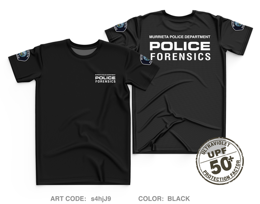 Murrieta Police Department Evidence Core Men's UPF 50+ Performance SS Tee - s4hjJ9