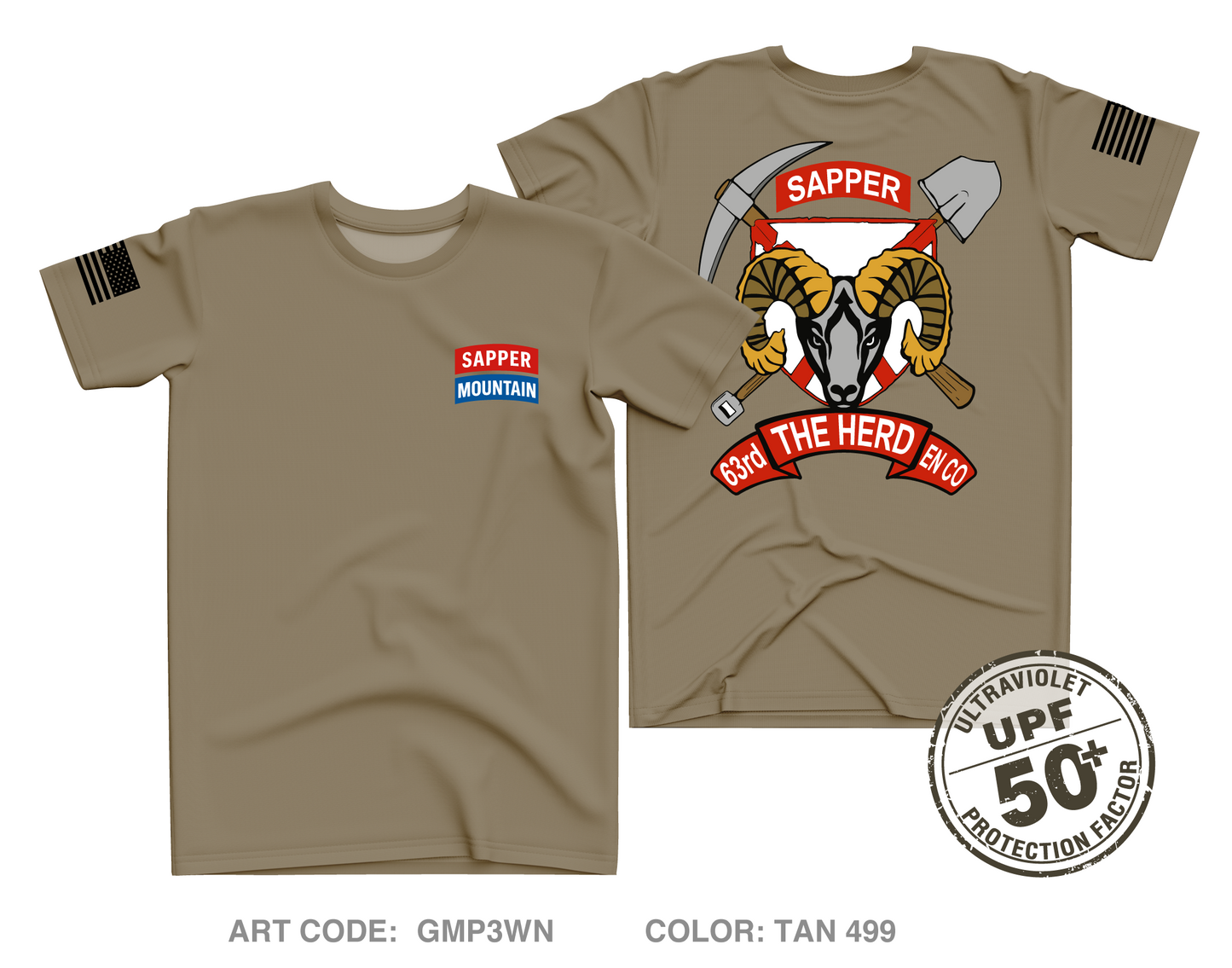 63D Combat Engineer Company - Infantry Core Men's UPF 50+ Performance SS Tee - GMP3WN