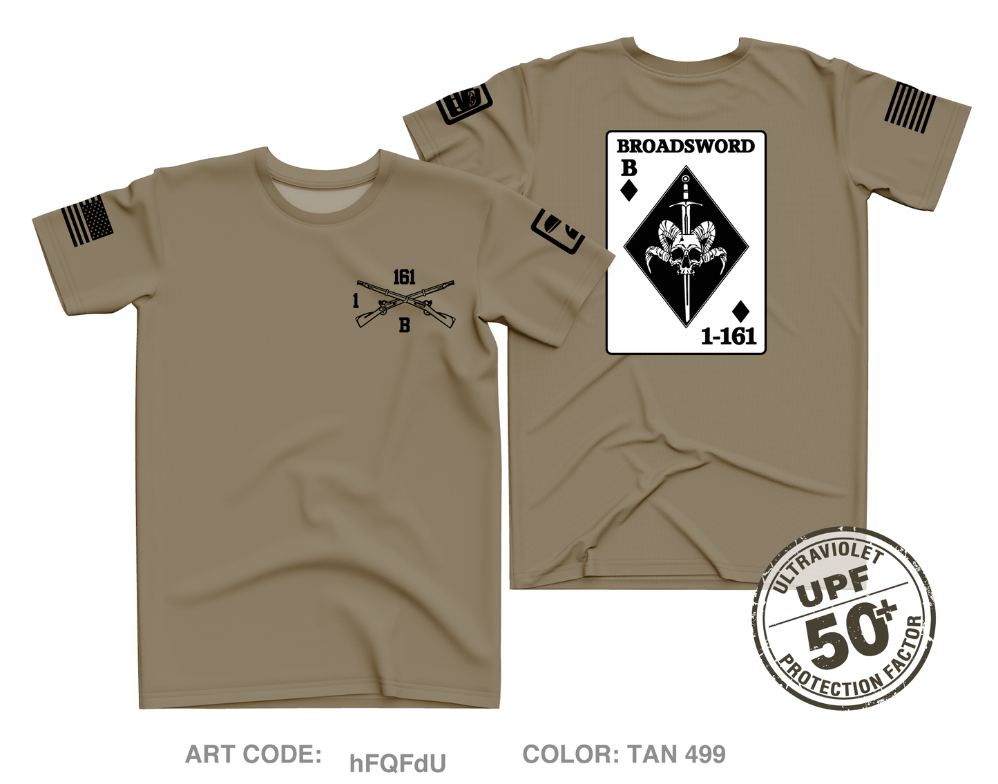 BOLD COMPANY, 1ST BN 161ST INFANTRY REGIMENT Core Men's UPF 50+ Performance SS Tee - hFQFdU