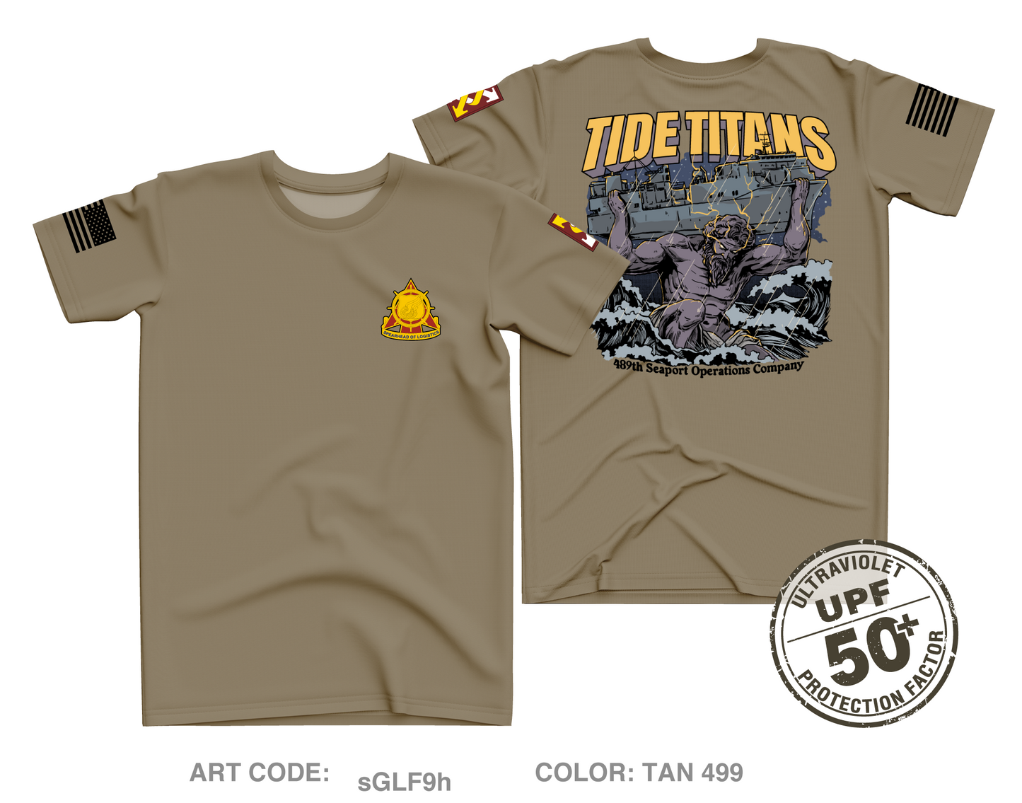 489th Seaport Operations Company Fundraising Collection Core Men's UPF 50+ Performance SS Tee - sGLF9h