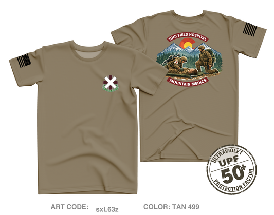10th Field Hospital Store 1 Core Men's UPF 50+ Performance SS Tee - sxL63z