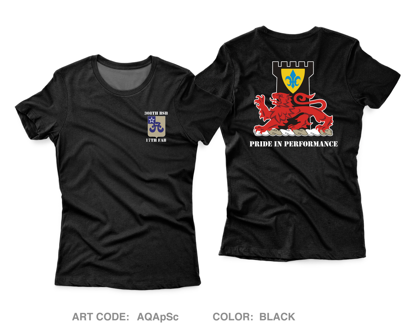 308th Brigade Support Battalion Core Women's SS Performance Tee - AQApSc