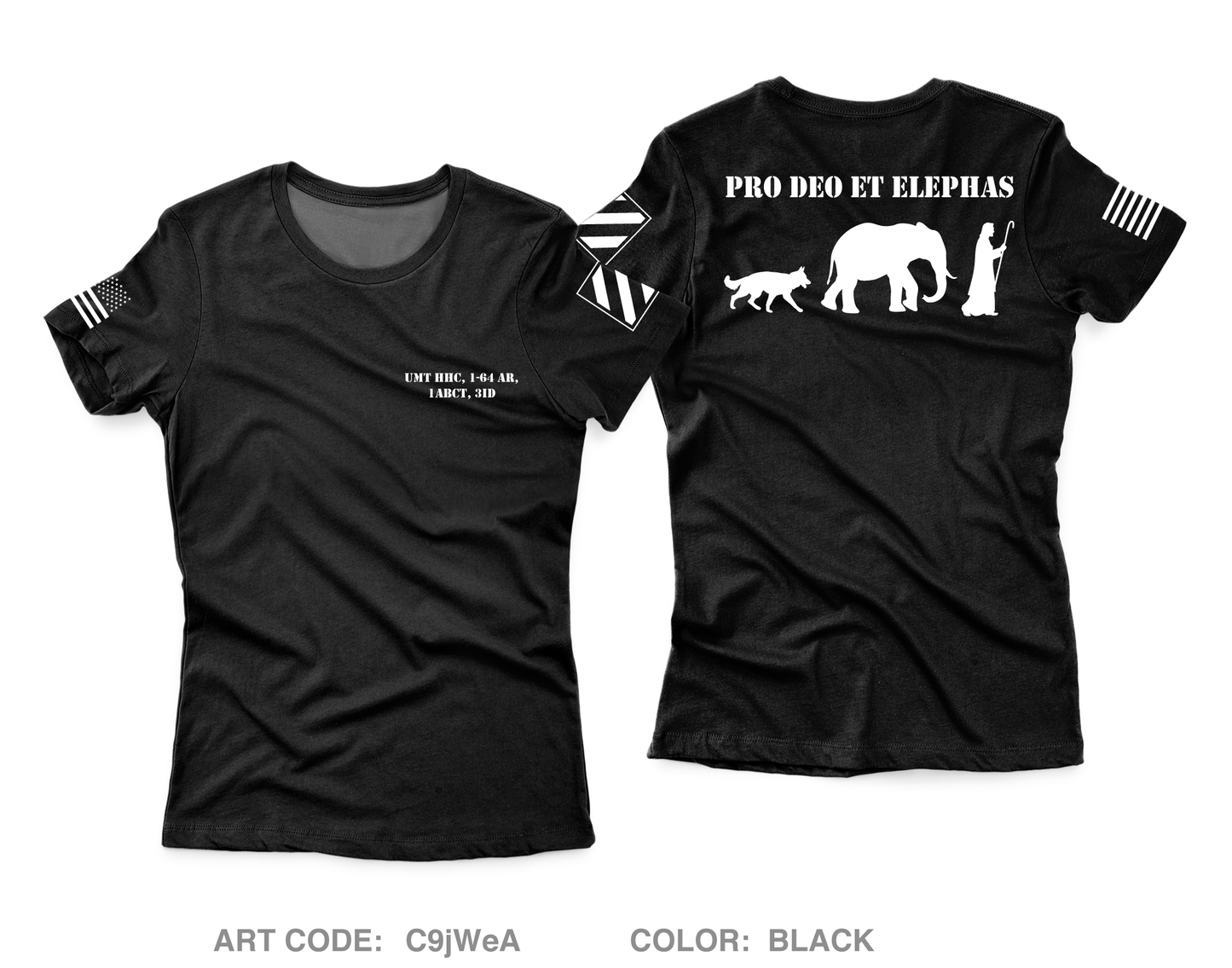 UMT HHC, 1-64 AR, 1ABCT, 3ID Core Women's SS Performance Tee - C9jWeA