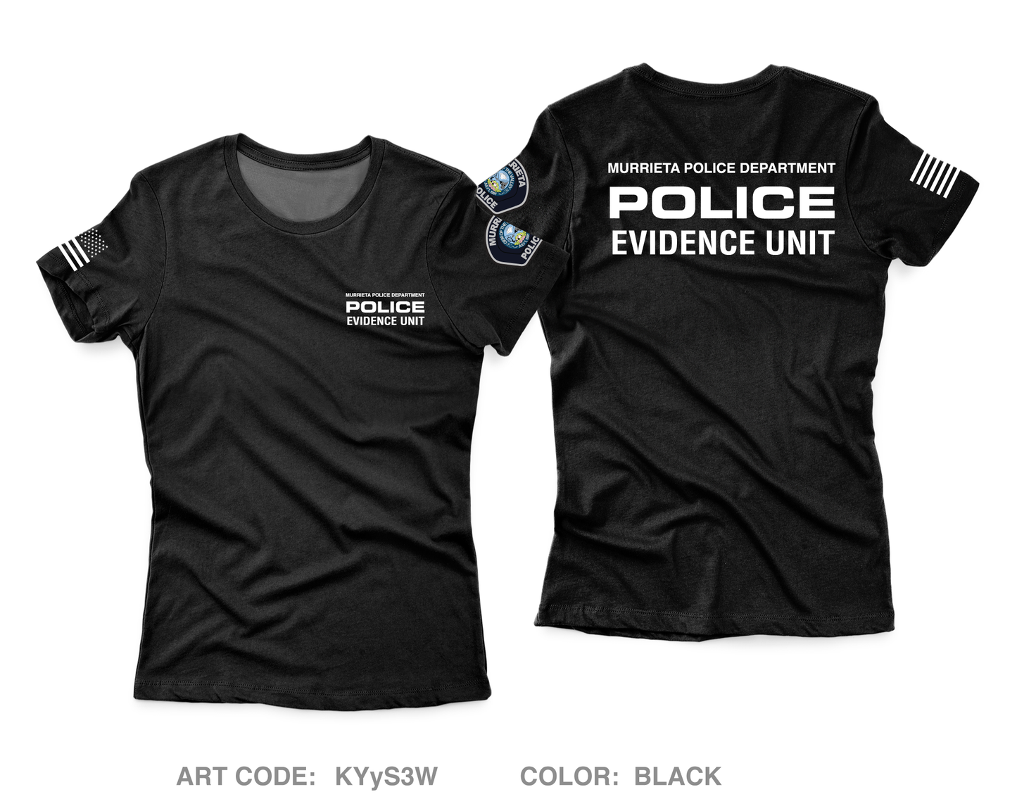 Murrieta Police Department Evidence Core Women's SS Performance Tee - KYyS3W