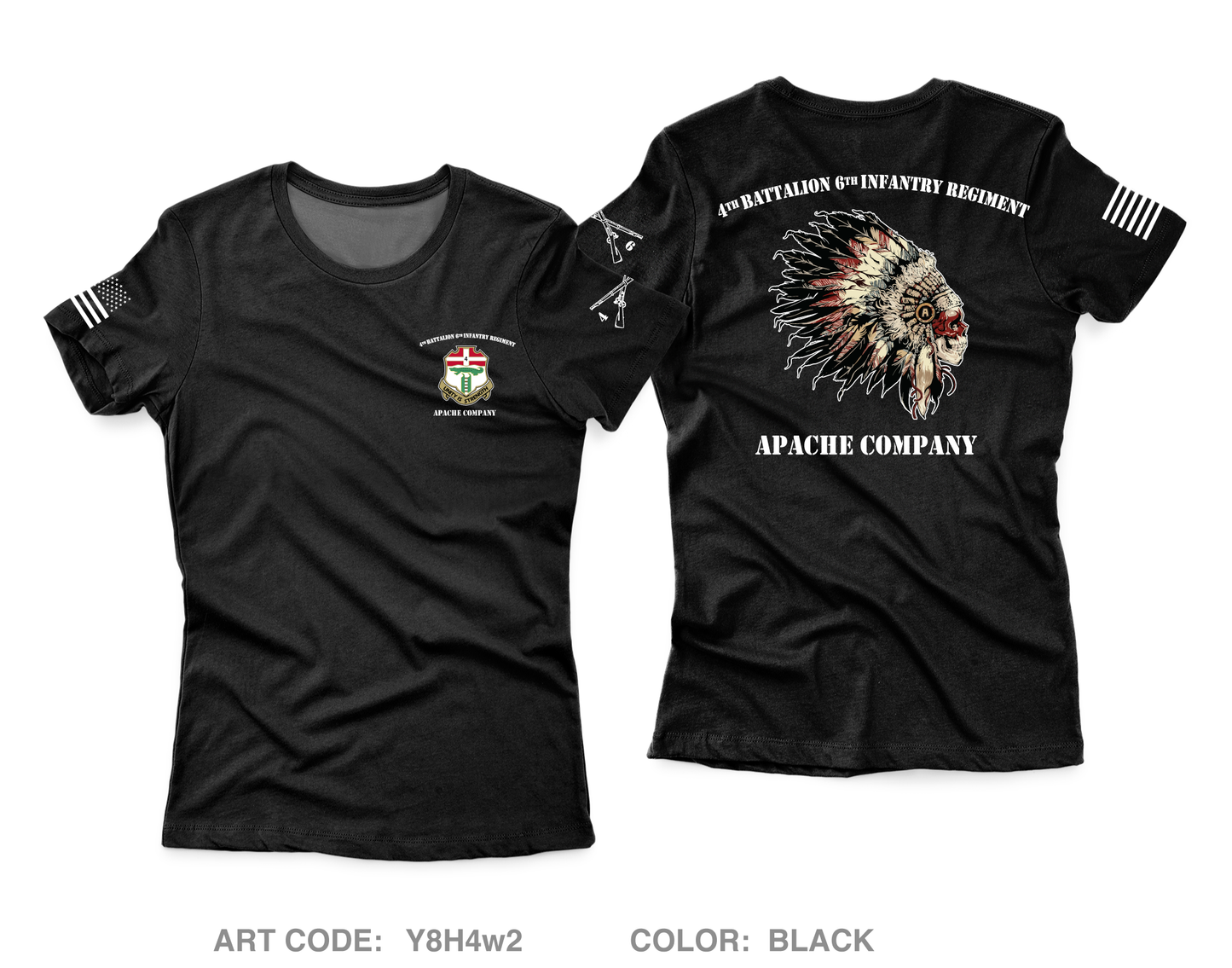 Apache Company 4th Battalion 6th Infantry Regiment Core Women's SS Performance Tee - Y8H4w2