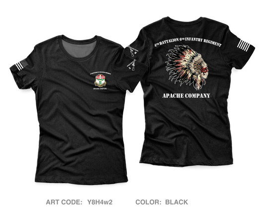 Apache Company 4th Battalion 6th Infantry Regiment Core Women's SS Performance Tee - Y8H4w2