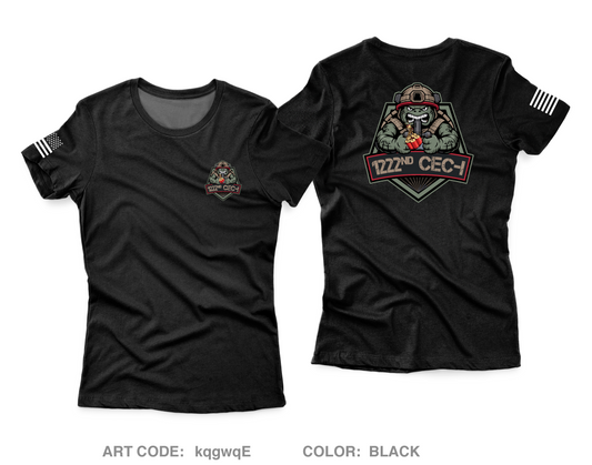 1222 Combat Engineer Company- Infantry Core Women's SS Performance Tee - kqgwqE